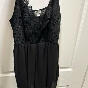Chic Black Lace Romper